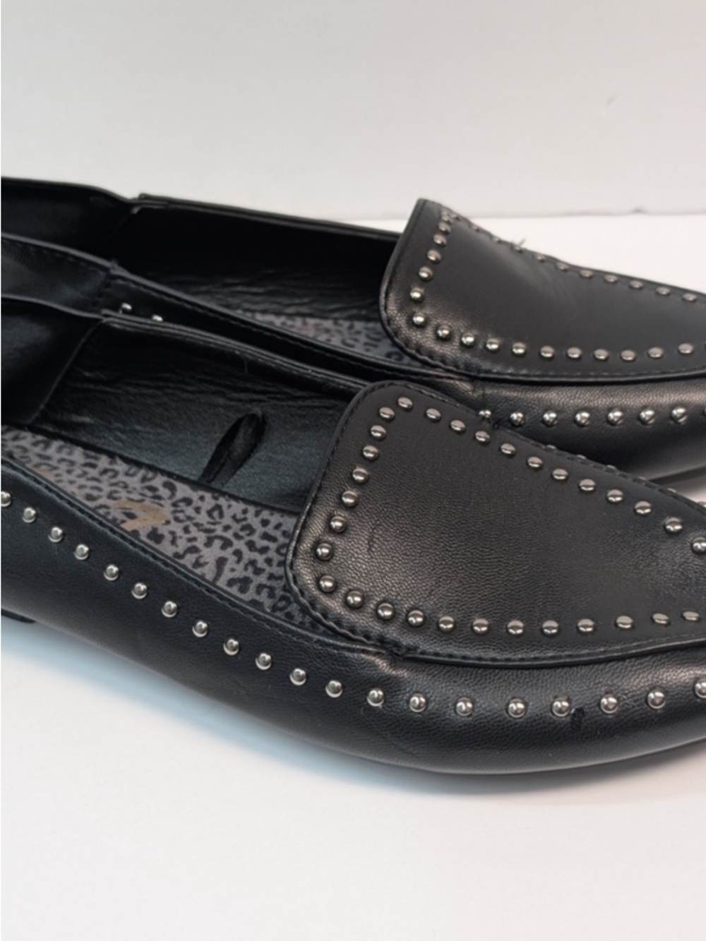 7 For All Mankind Black Studded Flats Size 8